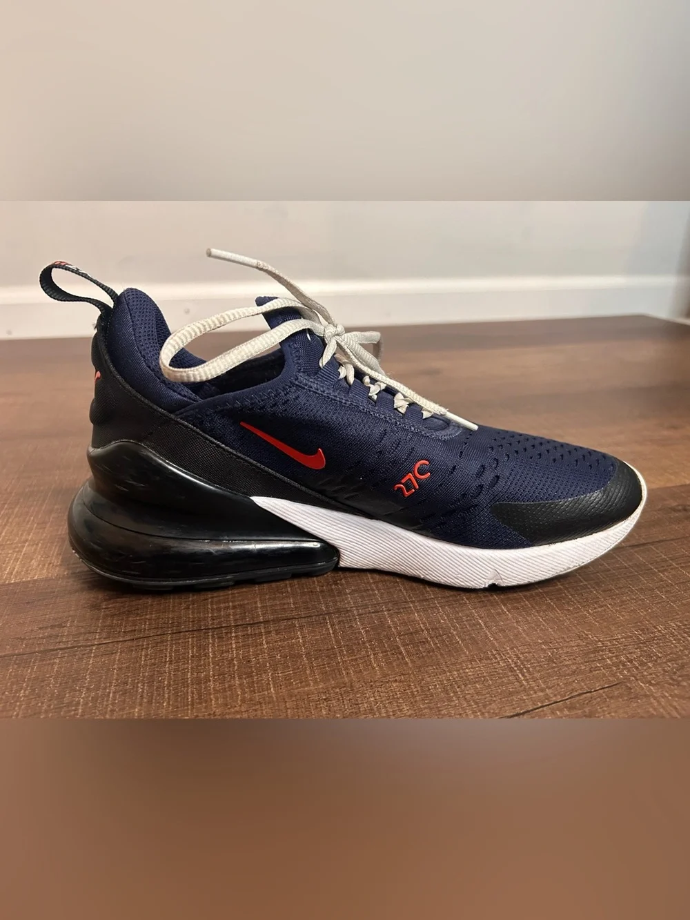 Nike Air Max 270 Youth Size 6.5Y Navy/Black/Red Kids Shoes MPN 943345-410